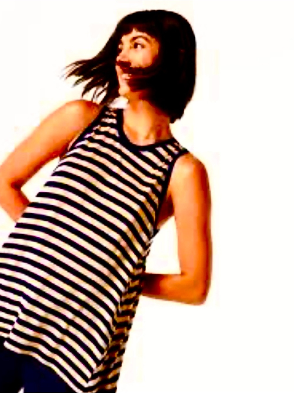 Sweaty Betty Easy Peazy Striped Sleeveless Tunic Tank Top